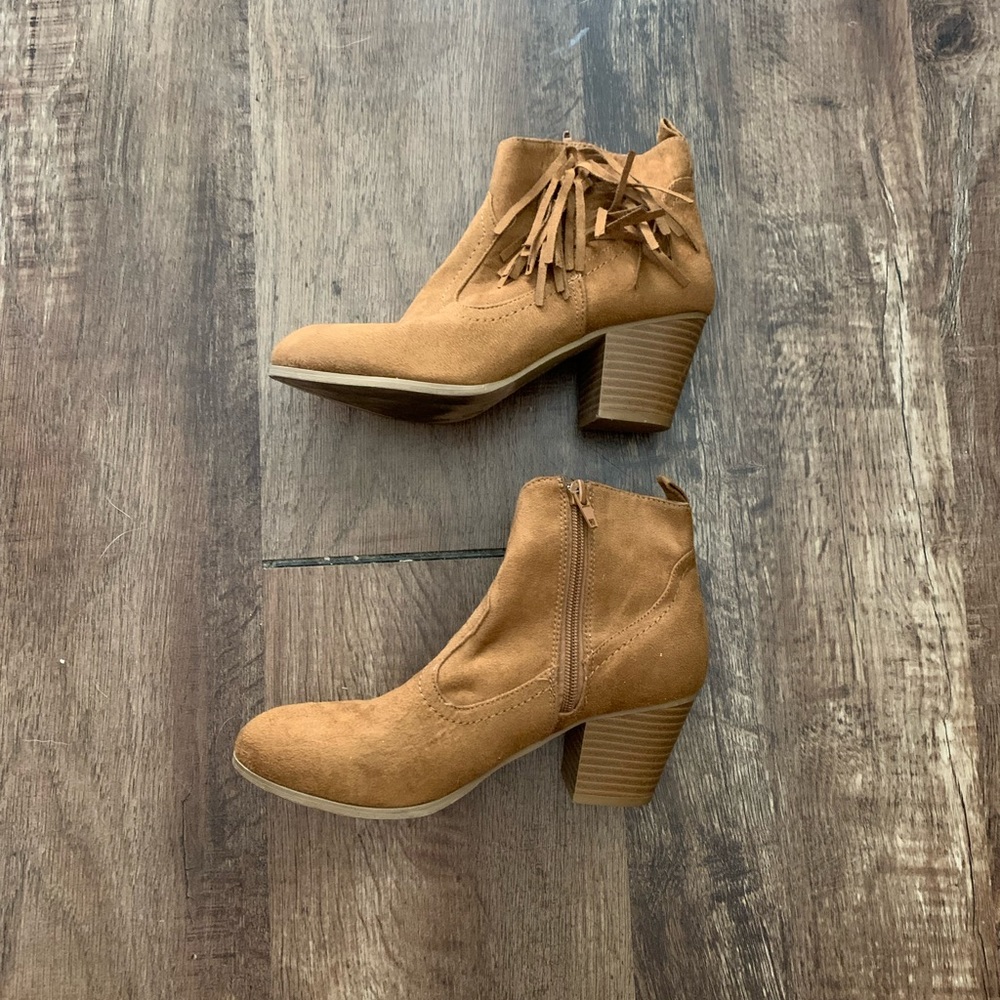 Brash Leather Ankle Boots, Size 7